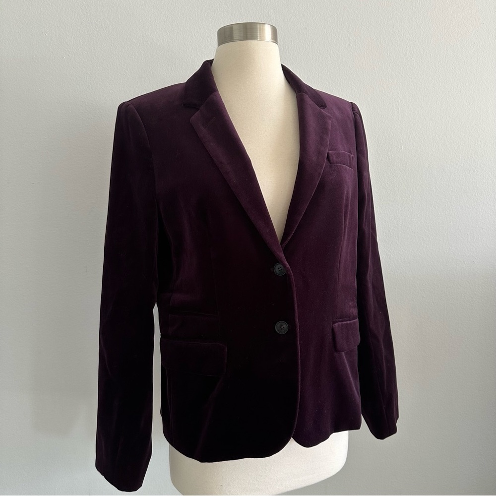 J. Crew Purple Velvet Blazer